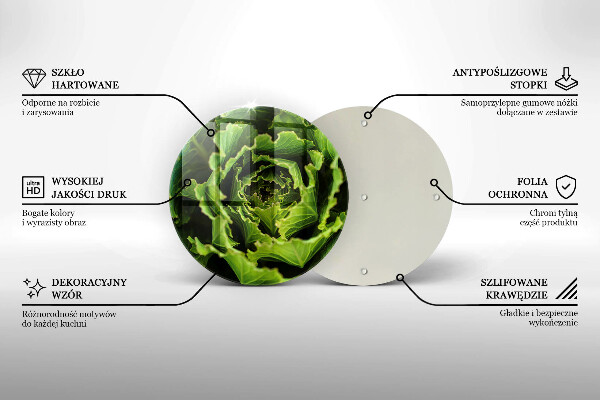 Skärbräda glas unik Äter salladsblad