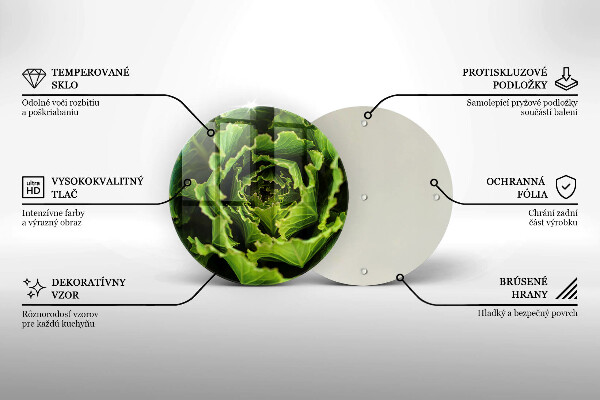 Skärbräda glas unik Äter salladsblad