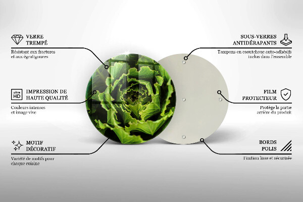 Skärbräda glas unik Äter salladsblad