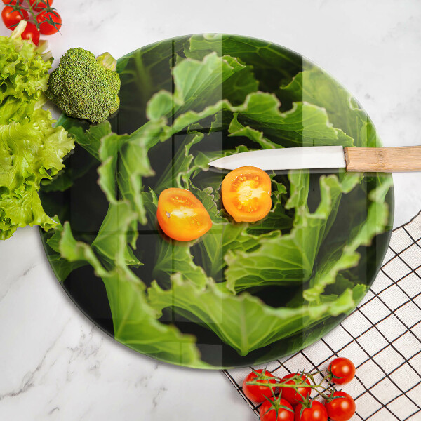 Skärbräda glas unik Äter salladsblad