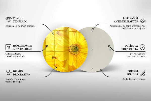 Skärbräda glas unik Blomblad
