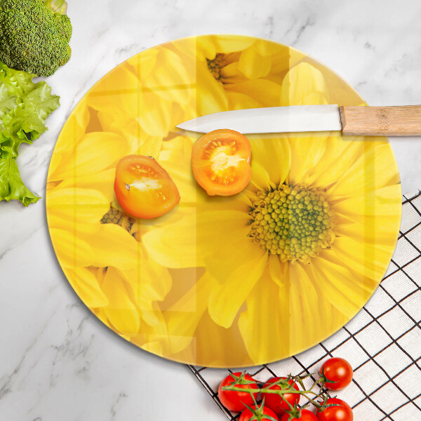 Skärbräda glas unik Blomblad