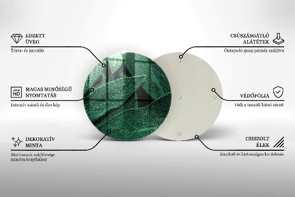 Skärbräda glas unik Växtens blad