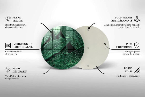 Skärbräda glas unik Växtens blad