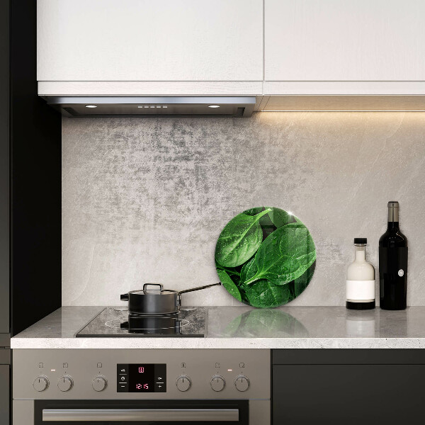 Skärbräda glas unik Basilikablad