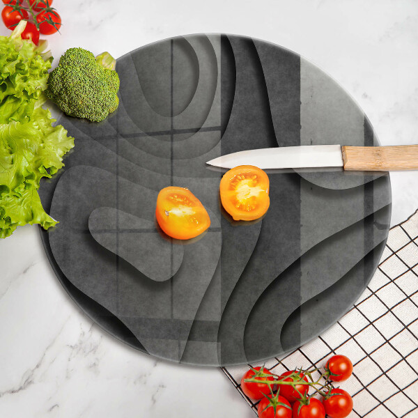 Skärbräda glas unik 3D stenformer