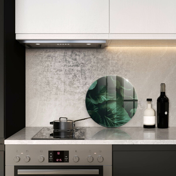 Skärbräda glas unik Vilda mörka blad