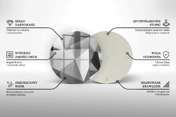 Skärbräda glas unik Konkret skarp abstraktion