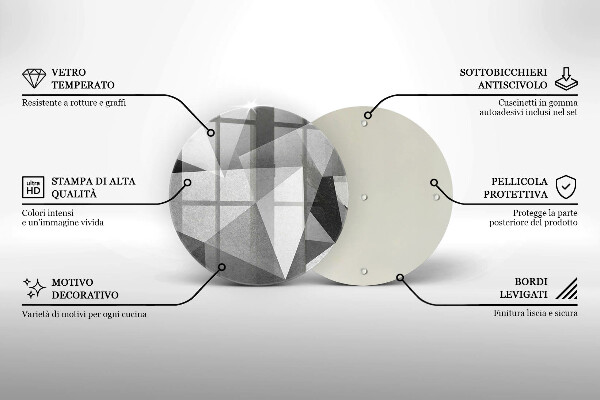 Skärbräda glas unik Konkret skarp abstraktion