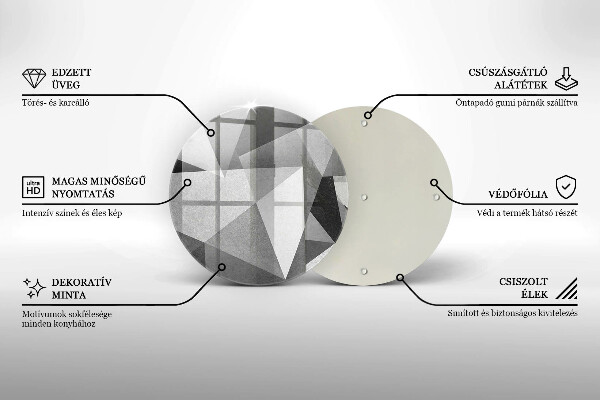 Skärbräda glas unik Konkret skarp abstraktion
