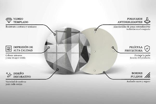 Skärbräda glas unik Konkret skarp abstraktion