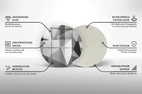 Skärbräda glas unik Konkret skarp abstraktion