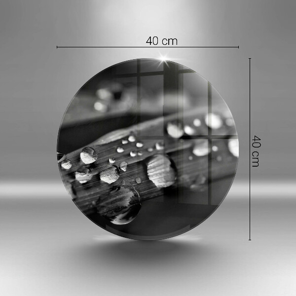 Skärbräda glas unik Daggdroppar på löven