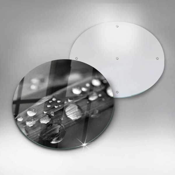 Skärbräda glas unik Daggdroppar på löven