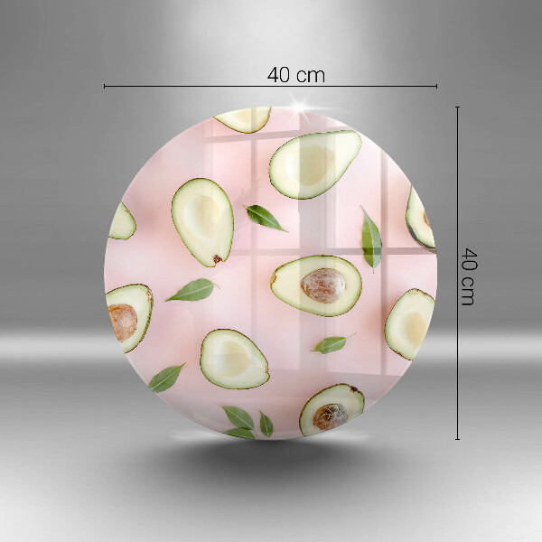 Skärbräda glas unik Avokado mönster