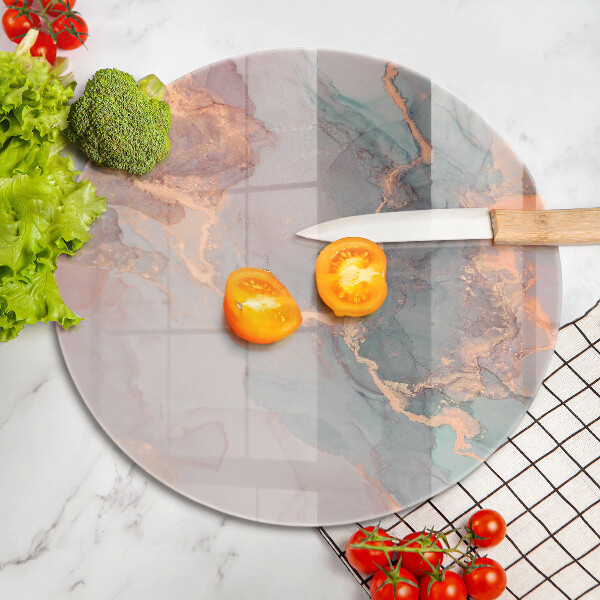 Skärbräda glas unik Marmor med guld