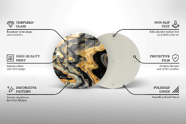 Skärbräda glas unik Abstrakt struktur