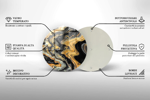 Skärbräda glas unik Abstrakt struktur