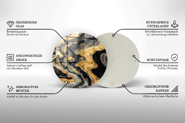 Skärbräda glas unik Abstrakt struktur