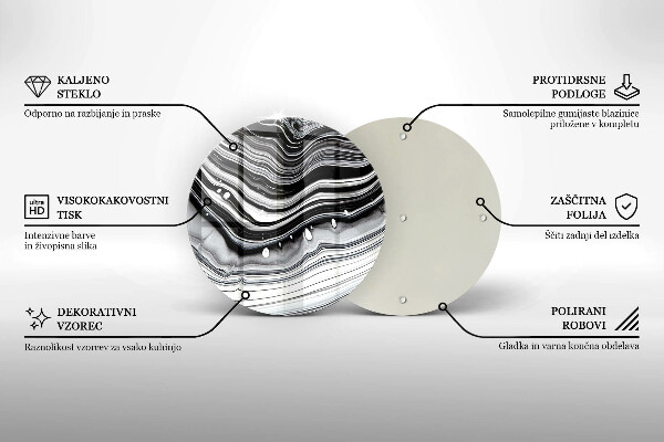 Skärbräda glas unik Bläckabstraktion