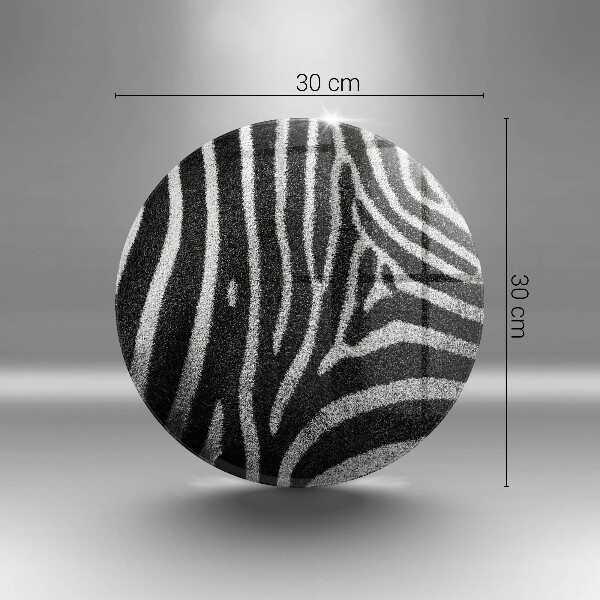 Skärbräda glas unik Zebra ränder