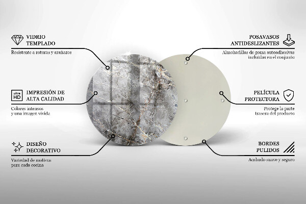 Skärbräda glas unik Sten textur