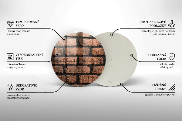 Skärbräda glas unik Tegelvägg