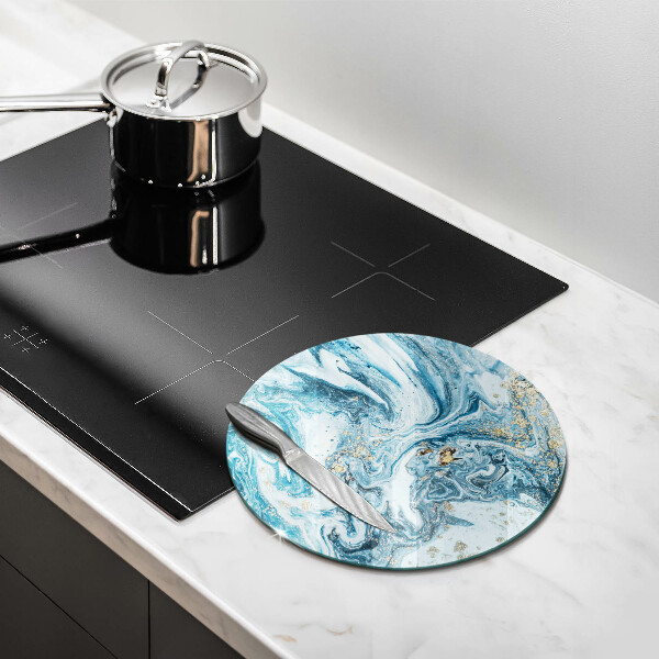 Skärbräda glas unik Struktur med guld