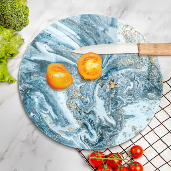 Skärbräda glas unik Struktur med guld