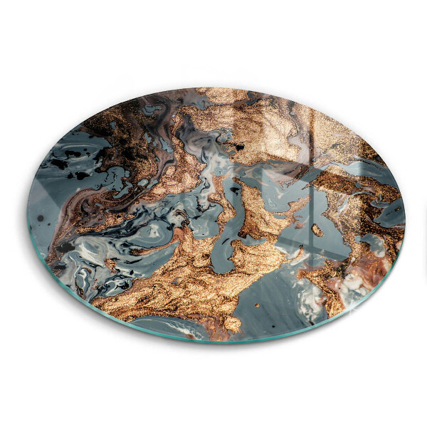 Skärbräda glas unik Gyllene stenstruktur