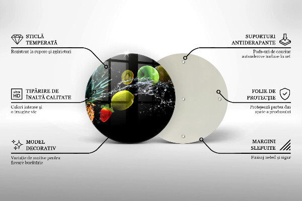 Skärbräda glas unik Frukt i vatten