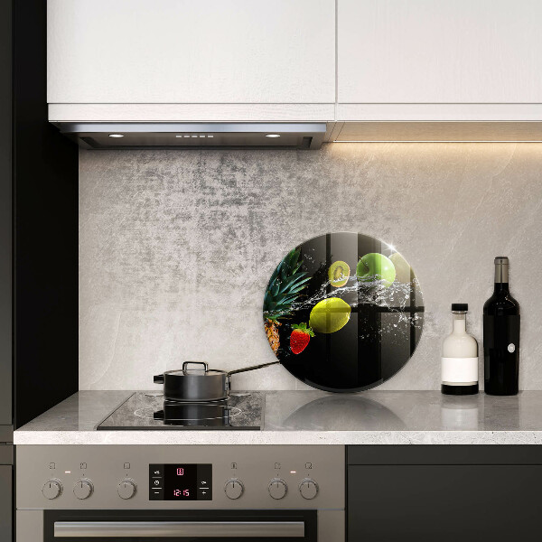 Skärbräda glas unik Frukt i vatten