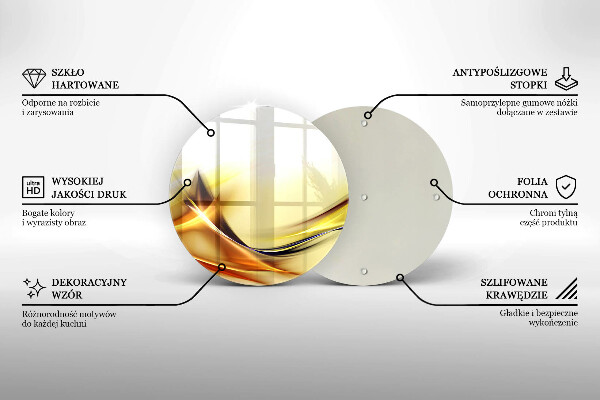 Skärbräda glas unik Abstrakta linjer av ljus