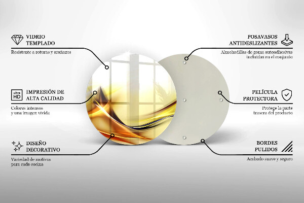 Skärbräda glas unik Abstrakta linjer av ljus
