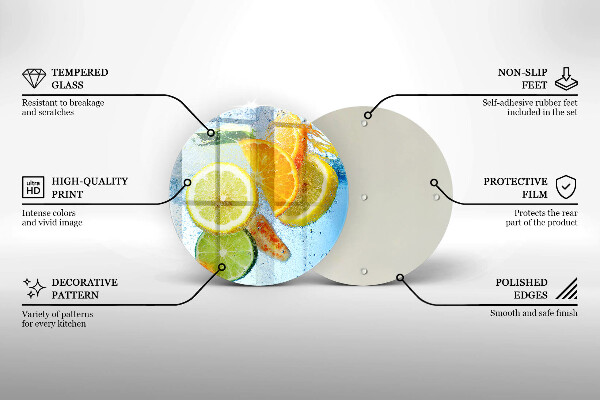 Skärbräda glas unik Saftigt citrusvatten