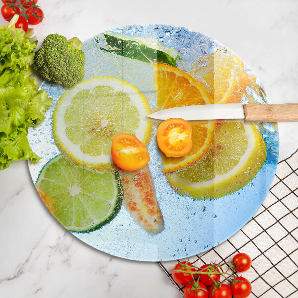 Skärbräda glas unik Saftigt citrusvatten