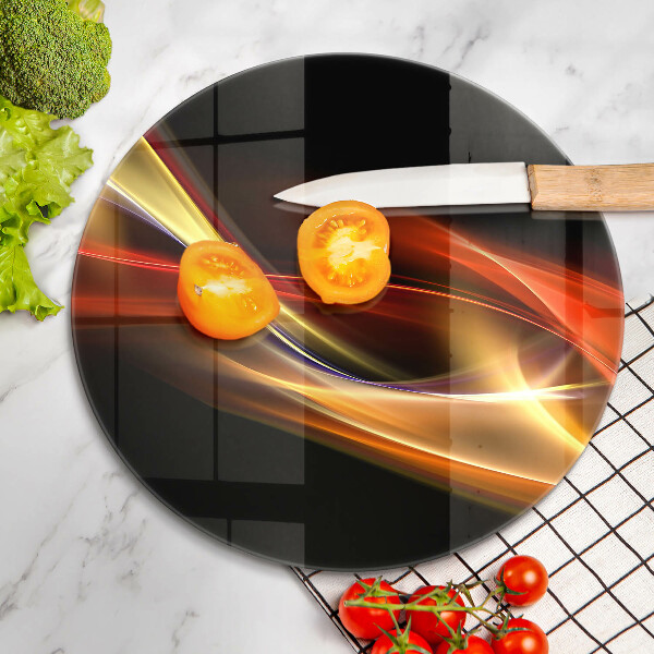 Skärbräda glas unik Abstrakt rök och ljus