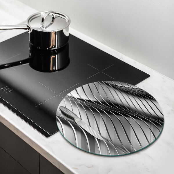 Skärbräda glas unik 3D metallstruktur