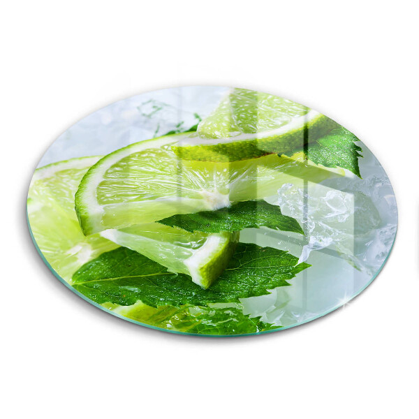 Skärbräda glas unik Lime mynta och is
