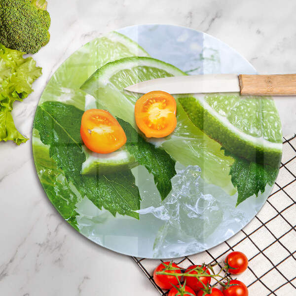 Skärbräda glas unik Lime mynta och is