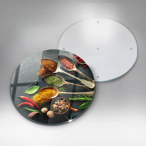 Skärbräda glas unik Köksskedar av kryddor