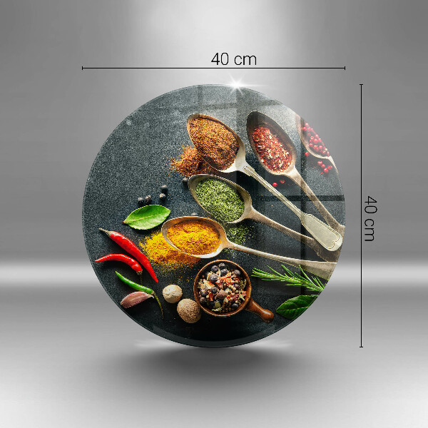 Skärbräda glas unik Köksskedar av kryddor