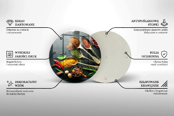 Skärbräda glas unik Köksskedar av kryddor
