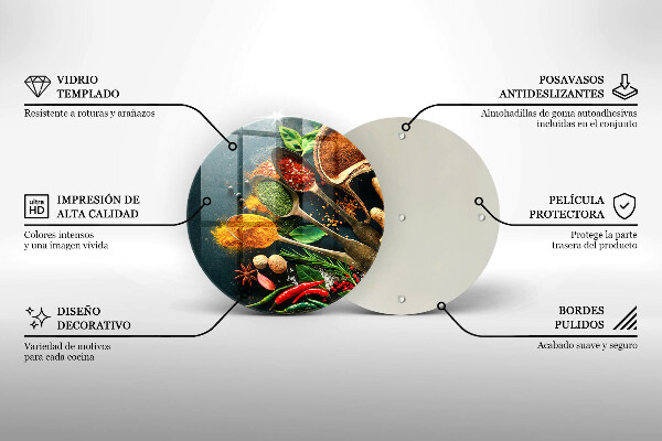 Skärbräda glas unik Köks kryddor skedar