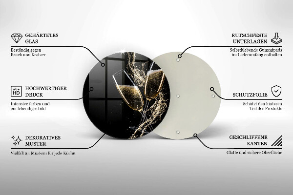 Skärbräda glas unik Glas champagne