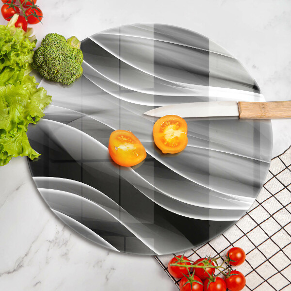 Skärbräda glas unik Abstraktion mjuka linjer