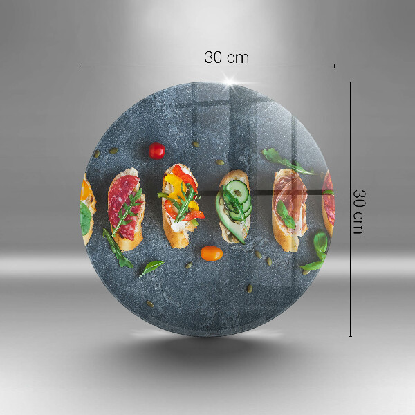 Skärbräda glas unik Färgglada smörgåsar