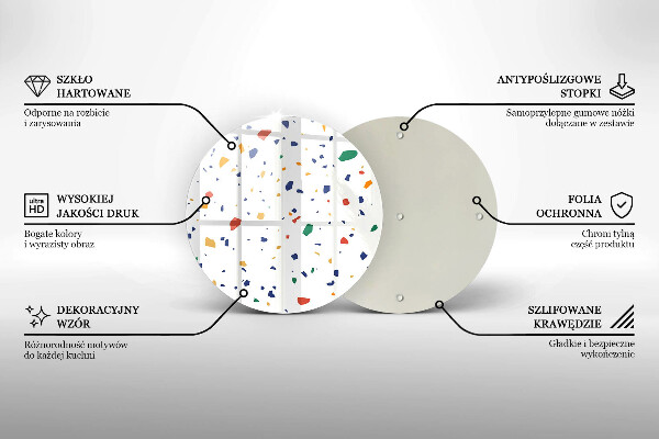 Skärbräda glas unik Färgglatt stengods