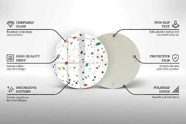 Skärbräda glas unik Färgglatt stengods