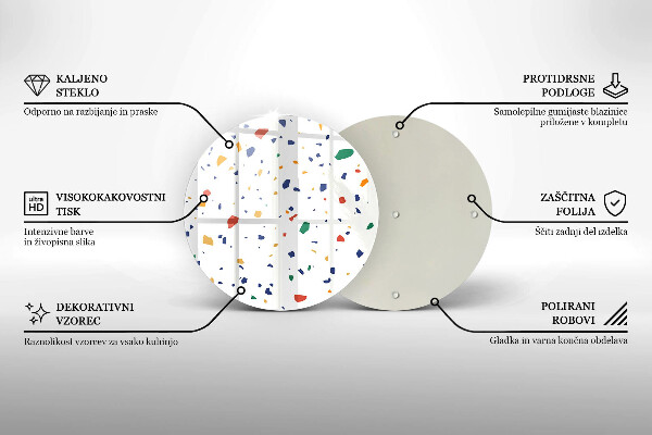Skärbräda glas unik Färgglatt stengods